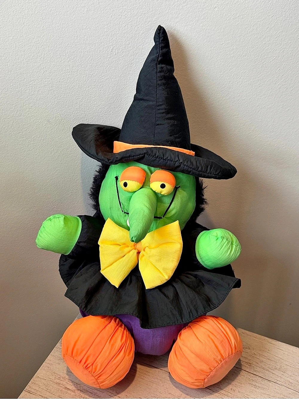Vintage 90s Halloween Witch Plush